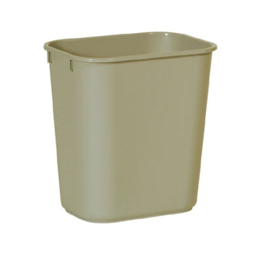 Product image #1 for Rubbermaid Commercial Products Beige Plastic Waste Basket, 13-5/8 Quart, Rolled Rim
