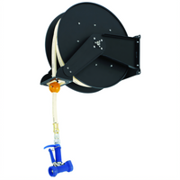 T&S Brass B-7245-06 Open Wall-Mount Retractable Hose Reel System with 3/4-Inch x 50-Foot Hose and Front Trigger Spray Valve