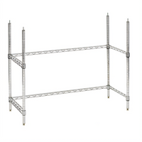 Metro2Go Chrome-Plated Freestanding Leg Kit with 3-Sided Frame for Hot Stations