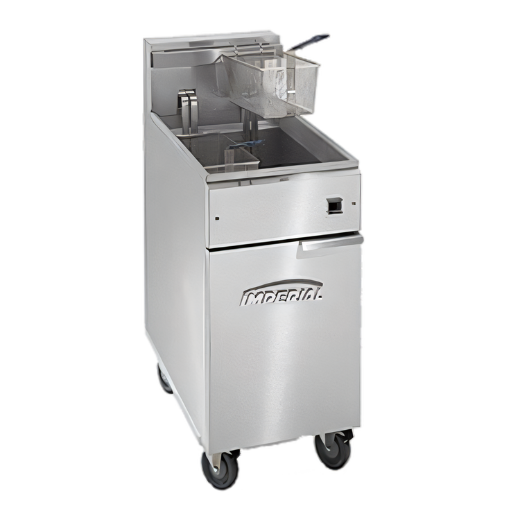 Product image #1 for Imperial IFS-40-EU 14 kW Electric Floor Fryer, 40 lb Capacity, Tilt-Up Elements