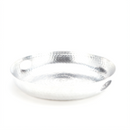 Thumbnail image #1 for American Metalcraft ATHS16 16-Inch Round Hammered Aluminum Beverage Tray, Silver Finish Case of 4