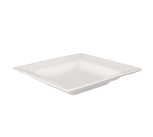 Product image #1 for Crestware Quattro 8-Inch Square Deep Wide Rim Pearl White Ceramic Platter