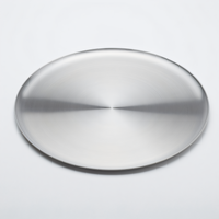 16-Inch Round Stainless Steel Plate, Satin Finish