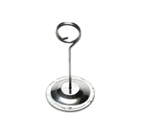 4-Inch Stainless Steel Reservation Card Holder with Weighted Base