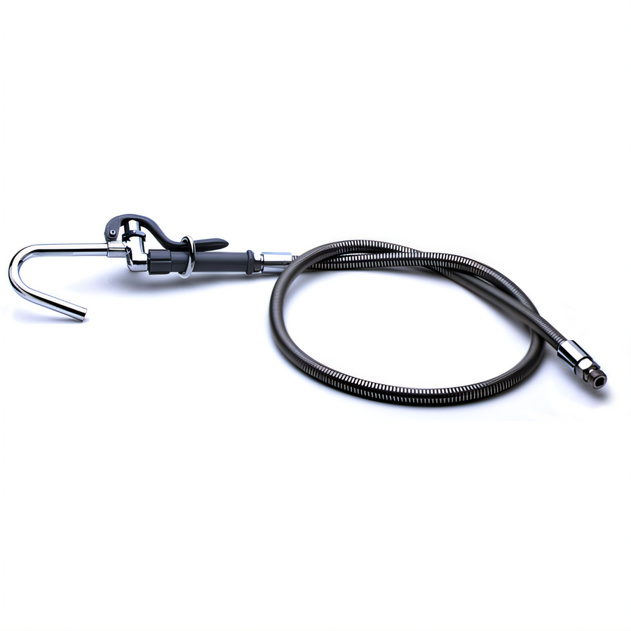 Product image #1 for T&S Brass Pot and Glass Filler with Hook Nozzle and 68-Inch Flexible Stainless Steel Hose