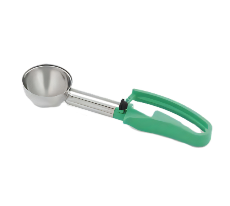 Product image #1 for Vollrath Size 12 Extended-Length Disher Scoop, 2.8 oz, Green Ergonomic Handle