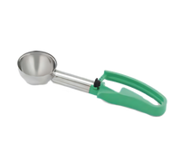Vollrath Size 12 Extended-Length Disher Scoop, 2.8 oz, Green Ergonomic Handle