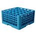 Thumbnail image #1 for OptiClean 25-Compartment Full-Size Dishwasher Glass Rack with 4 Extenders, Blue
