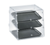 Thumbnail image #1 for Vollrath 3-Shelf Countertop Knock-Down Acrylic Bakery Display Case, Slant Front, Front and Rear Doors