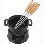 Thumbnail image #1 for Zwilling J.A. Henckels Staub® 1004139 Mini Chocolate Fondue Set, 0.25 qt., Enameled Cast Iron, with Pot, Stand, 4 Forks and Candle