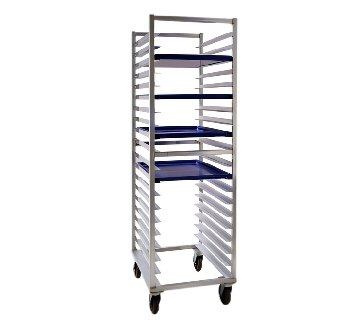 Product image #1 for New Age 7331 Full-Height Aluminum Bun Pan Rack, Open Sides, End Loading, 20 Sheet Pan Capacity