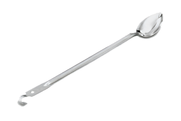 Product image #1 for Vollrath 21-Inch Hooked-Handle Slotted Spoon, 18/8 Stainless Steel