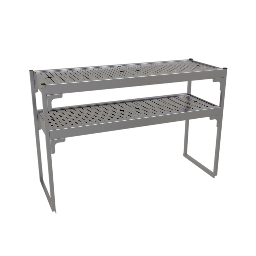 Product image #1 for Glastender 42-Inch Double Stainless Steel Overshelf for Pass-Thru Cocktail Stations