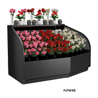 Allure FLPW48 Self-Service Remote DX Refrigerated Low Profile Floral Wedge Merchandiser