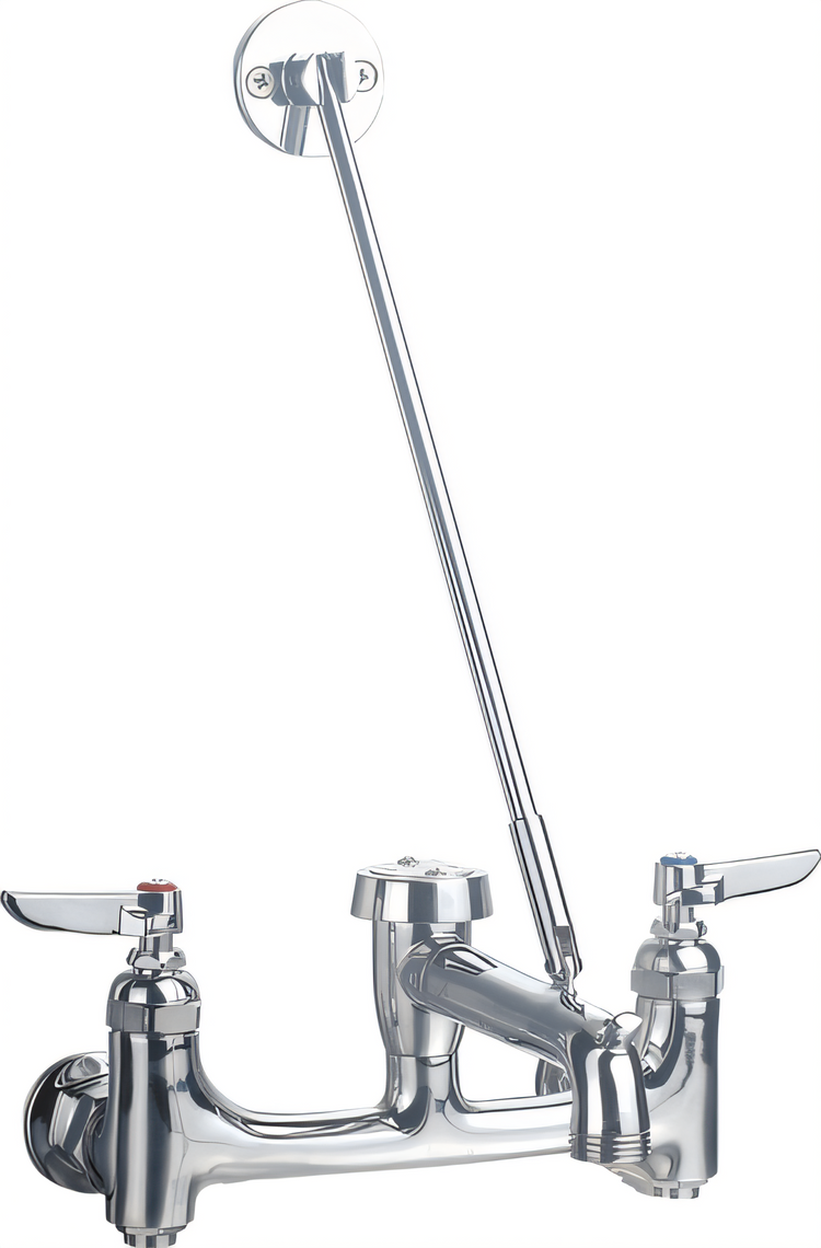 Product image #1 for Wall-Mount Service Sink Faucet with Vacuum Breaker, 6-1/2-Inch Spout, and 8-Inch Centers