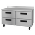 Thumbnail image #1 for Hoshizaki Steelheart WR48B-D4 48-Inch Two-Section Worktop Refrigerator with 4 Drawers