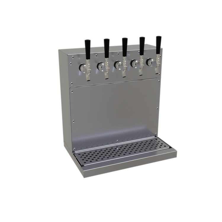 Product image #1 for Glastender Wall-Mount Glycol-Cooled Draft Dispensing Tower with 5 Stainless Steel Faucets