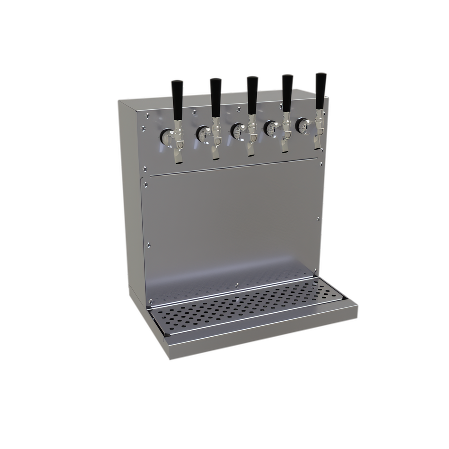 Product image #1 for Glastender Wall-Mount Glycol-Cooled Draft Dispensing Tower with 5 Stainless Steel Faucets