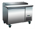 Thumbnail image #1 for Serv-Ware 44-Inch 6-Pan Refrigerated Pizza Prep Table, Self-Contained, Stainless Steel, 115V