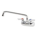Thumbnail image #1 for Krowne Silver Series 10-410L Splash-Mounted Commercial Faucet, 10-Inch Swing Spout, 4-Inch Centers, Chrome, Low-Lead Case of 20
