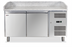 Thumbnail image #1 for Omcan 59.4-Inch Granite Top Refrigerated Pizza Prep Table, 2-Door, 13.8 Cu. Ft., Side-Mounted Self-Contained Refrigeration