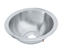 Vollrath Round Drop-In Sink, 1 Compartment, Contoured Bowl, 12.94-Inch Diameter, 304 Stainless Steel