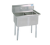 Thumbnail image #1 for BK Resources 2-Compartment Stainless Steel Sink, No Drainboards, 24 x 24 x 14-Inch Bowls