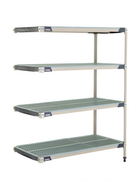 MetroMax i 4-Shelf Add-On Polymer Shelving Unit, 48 in. W x 24 in. D x 63 in. H