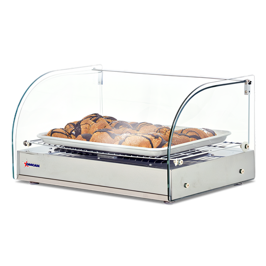 Product image #1 for Countertop Full-Service Hot Food Display Warmer with Curved Glass, 25 L