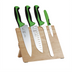 Thumbnail image #1 for Mercer Culinary Millennia Colors 5-Piece Magnetic Knife Board Set, Green Handles