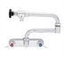 Thumbnail image #1 for Fisher Backsplash Mount Pre-Rinse Faucet, 8-Inch Centers, 10-Inch Control Swing Spout, 10-Inch Double-Jointed Spout