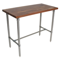 John Boos Cucina Classico American Black Walnut Island Work Table, 48 x 30 x 35 Inches