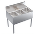 Thumbnail image #1 for Krowne Royal Series Three-Compartment Underbar Sink Unit with Deck-Mount Swing-Spout Faucet, 36 x 24 Inches