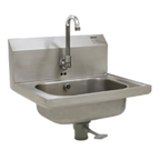 Thumbnail image #1 for Eagle Group HSA-10-FOE Wall-Mounted Hand Sink, 14 x 10 Inch 304 Stainless Steel Bowl, Electronic Eye Gooseneck Spout