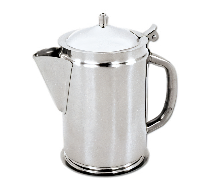 Product image #1 for 64 oz Stainless Steel Beverage Server with Hinged Cover, Tubular Hollow Handle, Gadroon Base, Mirror Finish