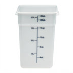 Thumbnail image #1 for Cambro CamSquare® 22SFSP148 22-Quart White Square Polyethylene Food Storage Container with Handles, Lid Not Included Case of 6