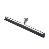 22-Inch Black Floor Squeegee with Dual Moss Flexible Rubber Blade and 1-Inch Universal Handle Socket