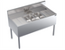 Thumbnail image #1 for Krowne Royal Series Two-Compartment Underbar Sink Unit with Dual Drainboards and Deck-Mount Faucet, 48 x 24 Inches