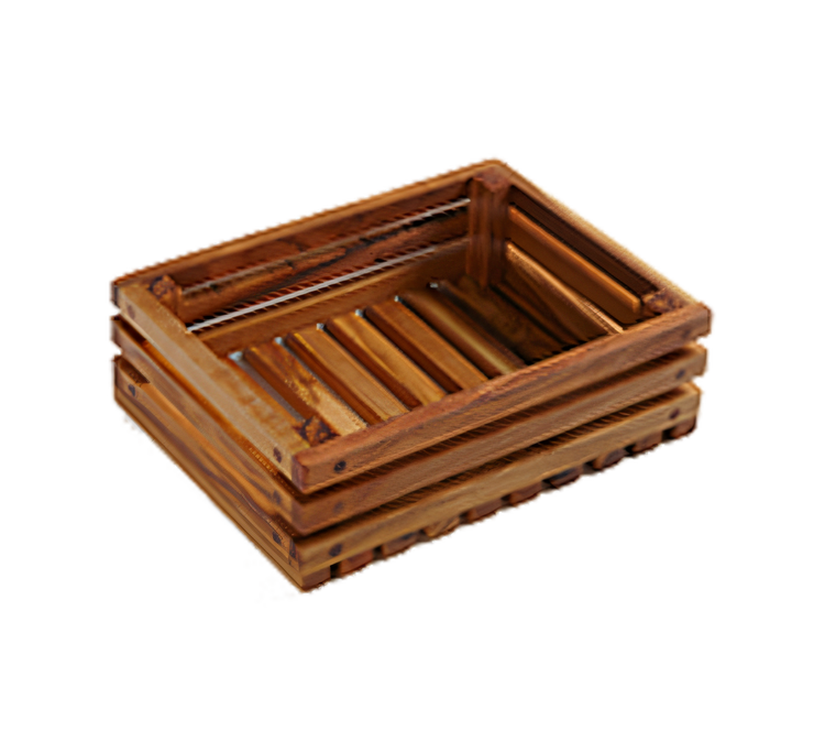 Product image #1 for American Metalcraft Olive Wood Bread Crate, Flip-Over Riser, 8 x 6 x 2-3/8 Inch