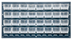 Thumbnail image #1 for Quantum Wall-Mounted Louvered Panel Starter Unit with 32 Clear Bins, 36 x 8 x 19 Inches