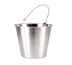 Thumbnail image #1 for 6-Quart Deluxe Stainless Steel Seamless Tapered Pail with Swing Handle