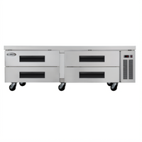 KoolMore 72-Inch Commercial Chef Base Refrigerator Storage Cabinet with Pull-Out Drawers