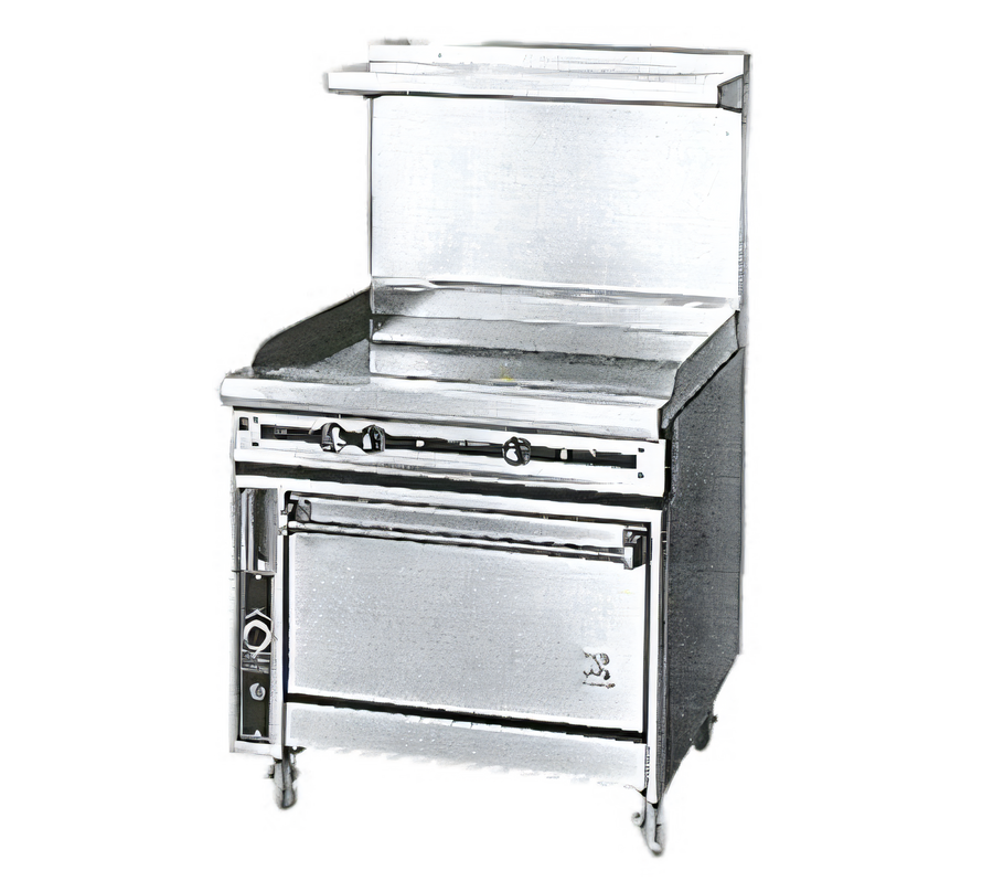 Product image #1 for Titan JTRH-36GT-36 Heavy Duty 36" Gas Griddle Top Range with Standard Oven