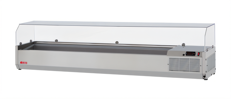 Product image #1 for Turbo Air E-Line 72-Inch Countertop Refrigerated Salad Prep Table with Clear Hood