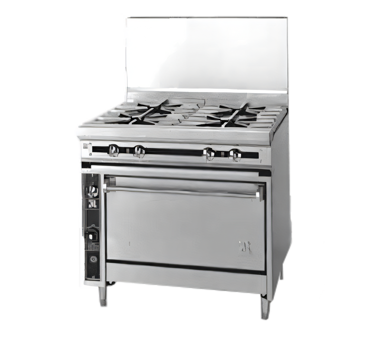 Product image #1 for Titan JTRH-4-36C 36-Inch 4-Burner Gas Heavy Duty Range with Convection Oven