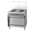 Thumbnail image #1 for Titan JTRH-4-36C 36-Inch 4-Burner Gas Heavy Duty Range with Convection Oven