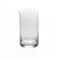 25 oz Clear Hand-Cut Diamond Mixing Glass
