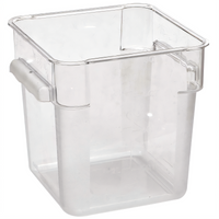Omcan 4 Qt Square Clear Polycarbonate Food Storage Container