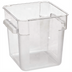 Thumbnail image #1 for Omcan 4 Qt Square Clear Polycarbonate Food Storage Container