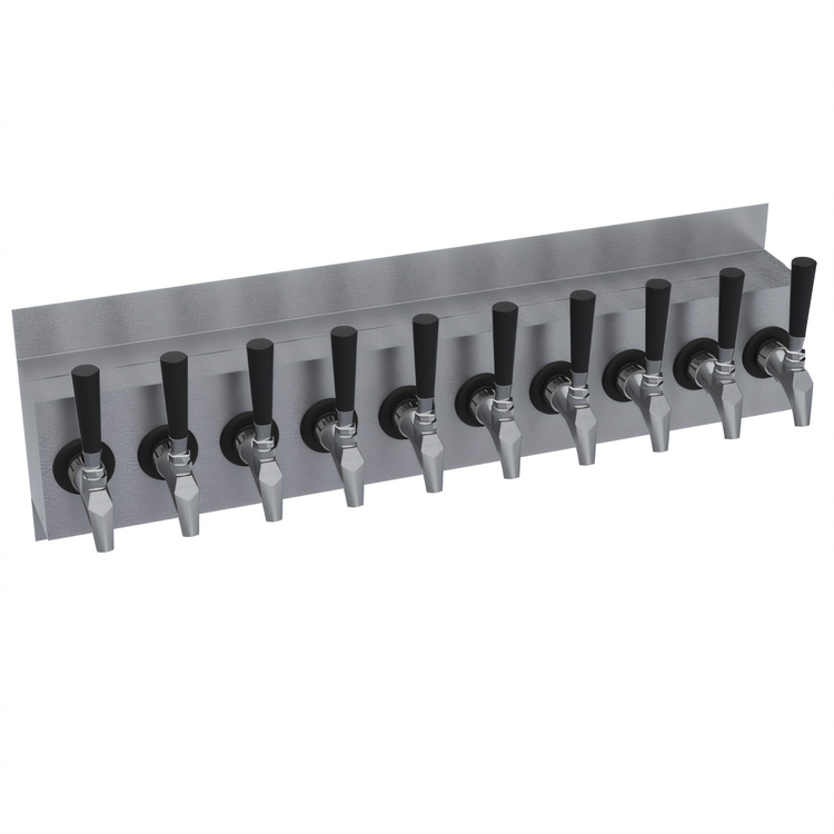 Product image #1 for Krowne 30-Inch Wall-Mount 10-Faucet Glycol-Cooled Beer Tower with Drip Tray